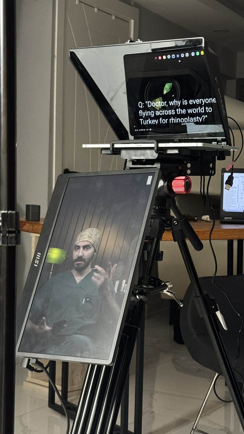Işık & teleprompter kurulumu — Luvi Stüdyo Antalya